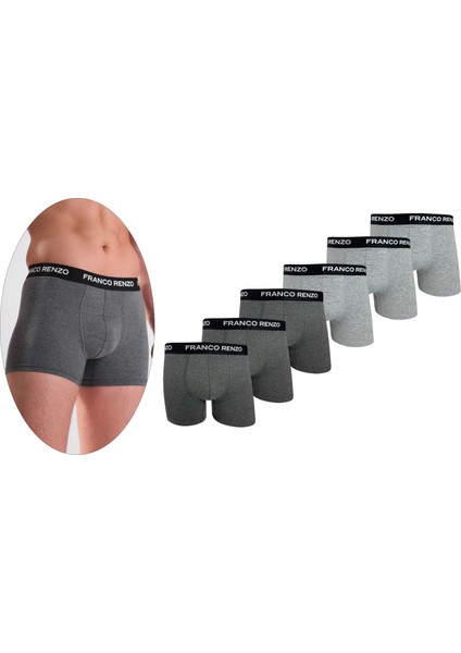 Erkek 6'lı Lüx Kutulu Pamuklu ve Likralı Boxer