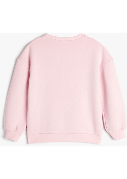 Sweatshirt Slogan Baskılı Uzun Kollu Şardonlu fiyatları