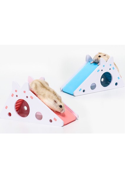 Yeşil B Stili Kuş Kaydırma Oyuncak Hamster Yuva Evi Papağan Kafesi Aksesuarları Tavşan Ahşap Mağara Kaydıraklı Oyuncak Küçük Evcil Hayvan Malzemeleri (Yurt Dışından)