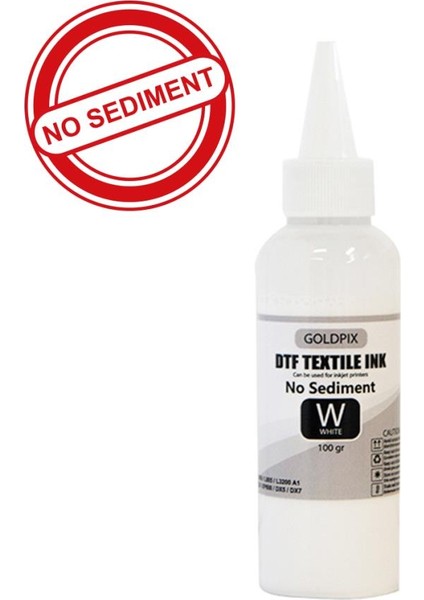 Tortusuz Beyaz Dtf Mürekkebi - No Sediment White 100GR.