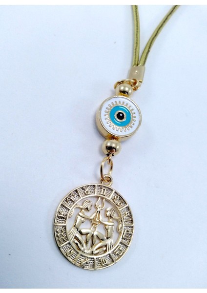 Altın Kaplama Ikizler Burcu Nazar Boncuğu Araba Dikiz Ayna Süsü Lüks Yeni Araba Hediyesi modelleri