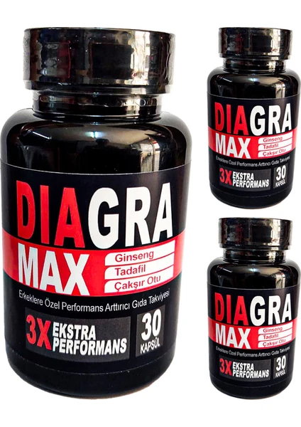 Diagra Max 30PCS Hardéner For Men Kampànyalı 3 Kutu  Gzmx / Erkekler Için 30 Lu Pénis Sértleştìrici Dìkléştìrici Bùyùtùcù