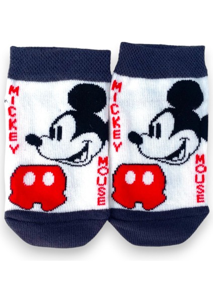 4'lü Disney Lisanslı Mickey Mouse Patik Çorap