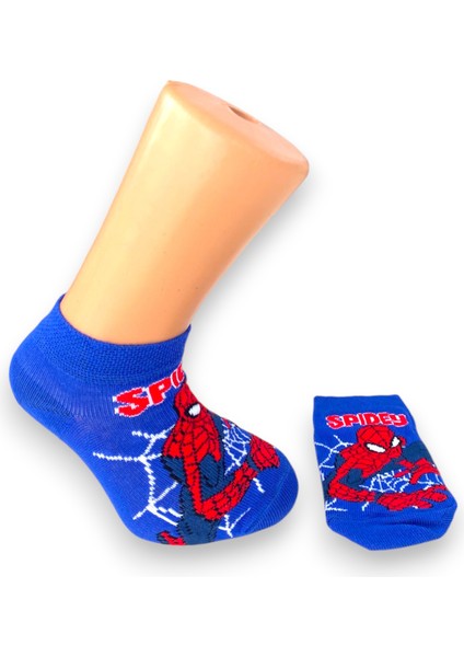 3'lü Disney Lisanslı Spiderman Patik Çorap