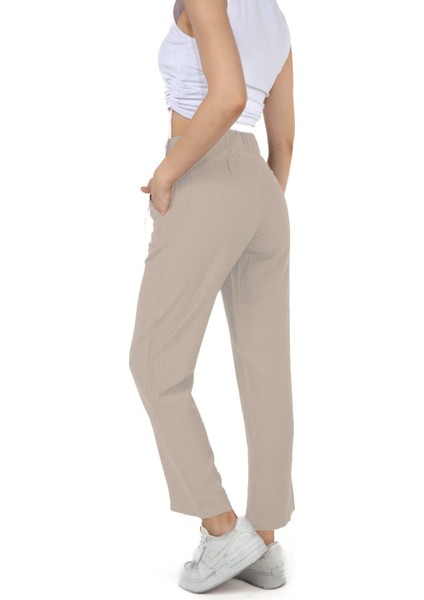 Kadın Keten Bej Pantolon Npl fiyatları