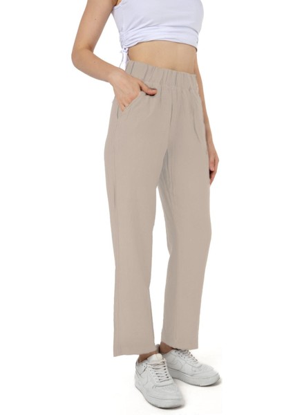 Kadın Keten Bej Pantolon Npl modelleri
