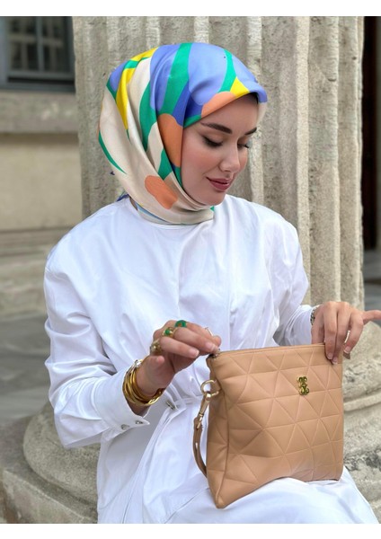 Twill Ipek Eşarp - 11408-32 Bebe Mavisi