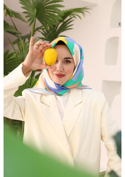 Twill Ipek Eşarp - 11408-32 Bebe Mavisi