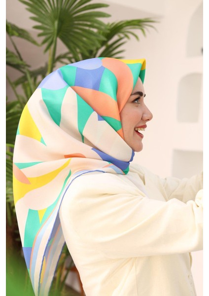 Twill Ipek Eşarp - 11408-32 Bebe Mavisi