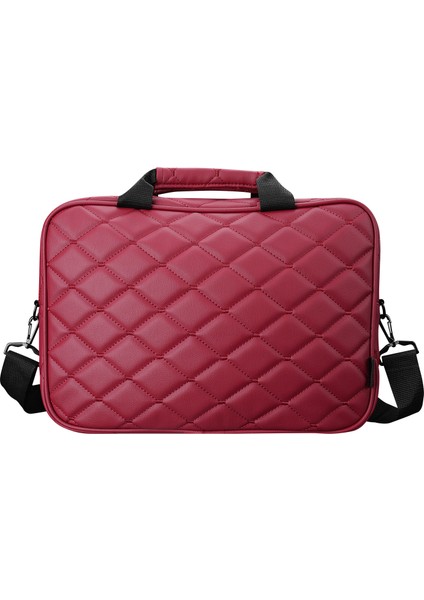 300111 15" Bordo Baklava Desenli Bilgisayar Notebook Çantası