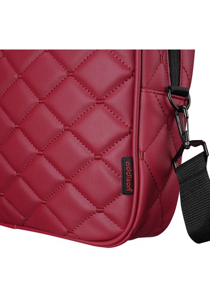 300111 15" Bordo Baklava Desenli Bilgisayar Notebook Çantası