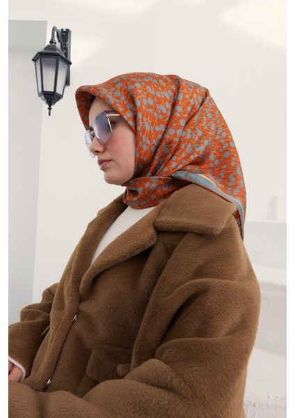 Twill Ipek Eşarp - 11412-17 Kiremit Çağla fiyatları