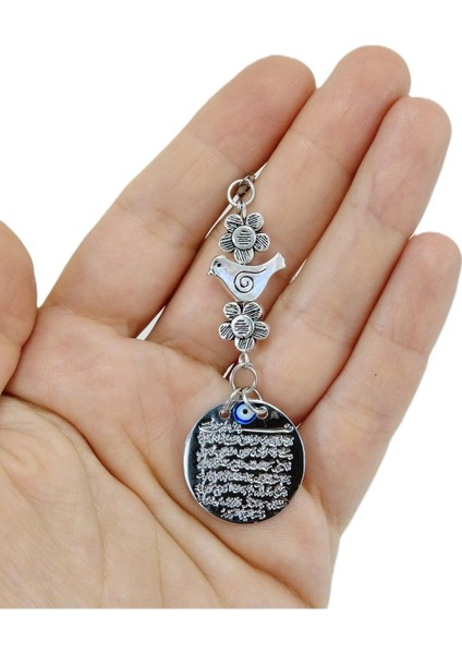 Metal Ayetel Kürsi Araba Dikiz Ayna Süsü Kuşlu Çiçekli Lüks Hediyelik Aksesuar modelleri