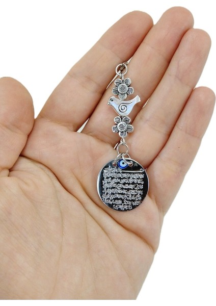 Metal Ayetel Kürsi Araba Dikiz Ayna Süsü Kuşlu Çiçekli Lüks Hediyelik Aksesuar fırsatları