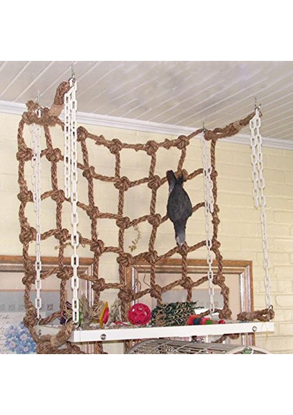 Resim Gösterisi Stili Olarak Muhabbet Kuşu Kafes Oyuncağı Asma Halat Tırmanma Ağı Tokalar Salıncak Merdiven Papağan Oyuncakları Macaw Oyun Salonu Oyuncakları (Yurt Dışından)