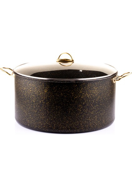 34 cm Gold Stone Maksi Derin Tencere, Non-Stick Derin Tencere 16 Lt