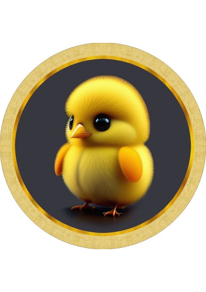 Sevimli Civciv Çocuk Odası Halısı / 90 x 90 cm