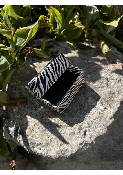6X4X3 Zebra Desenli Yüzüklük Takı Kutusu [demonte Süngerli 25ADET]