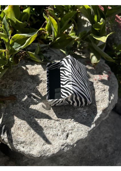 6X4X3 Zebra Desenli Yüzüklük Takı Kutusu [demonte Süngerli 25ADET]