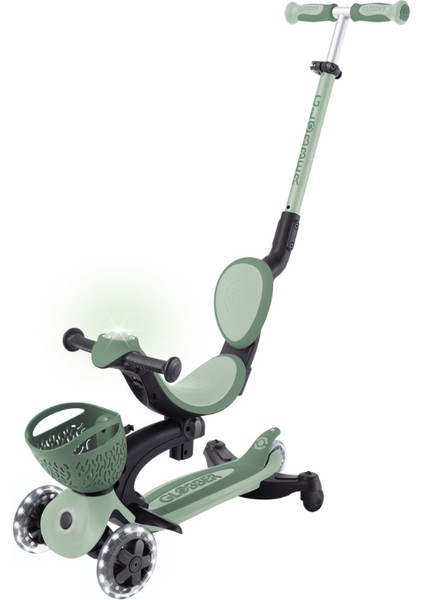 Go Up Baby 360 Işıklı Scooter - Zeytin Yeşili