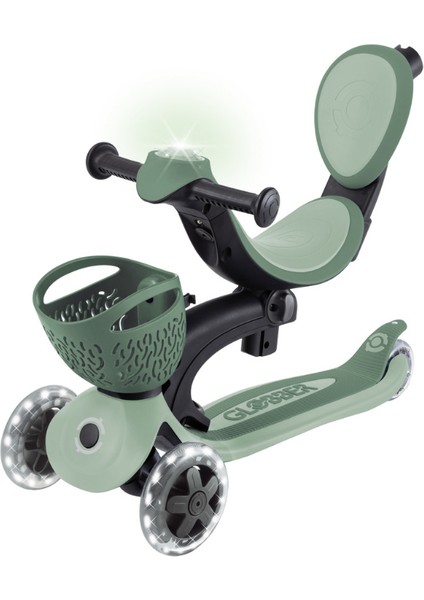 Go Up Baby 360 Işıklı Scooter - Zeytin Yeşili