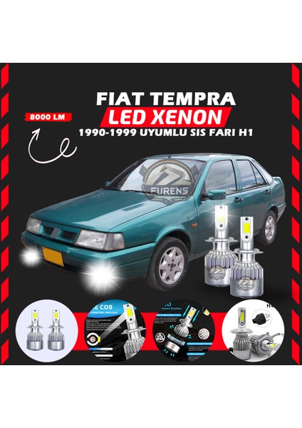 Fiat Tempra Sis Farı Uyumlu Şimşek Etkili Led Xenon Performance Series H1