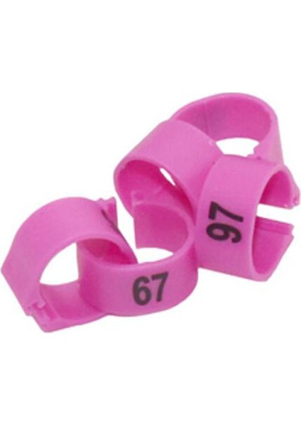 Pembe Tarzı 1.2cm Çiftlik Tavuk Bacak Iç Çapı Dijital Kuş Ayak Halkası Güvercin Ördek Kaz 10 Renk Kuş Malzemesi (Yurt Dışından)