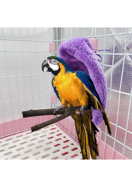 Mor Tarzı 12X15 Kış Sıcak Kuş Eşarp Yuva Köşesi Papağan Battaniye Pet Küçük Hayvan Asma Çadır Kafes Dekorasyonu Için Muhabbet Kuşu Muhabbet Kuşu Başlığı (Yurt Dışından)