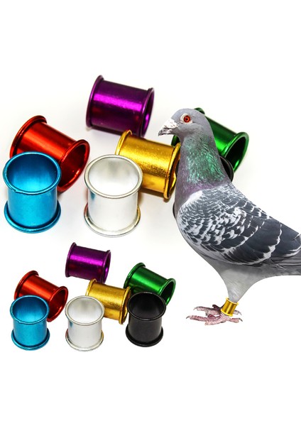 Mavi Stil 8mm Kuş Alüminyum Ayak Halkaları Güvercin Tanımlama Yarış Ayak Halkaları Açık Hava Uçuş Eğitim Malzemeleri (Yurt Dışından) fırsatları