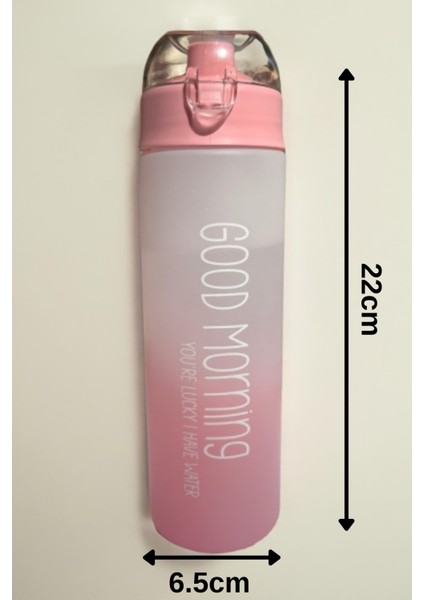 500ML Good Morning Baskılı Mat Motivasyon Su Matarası modelleri