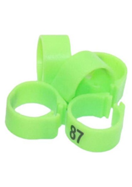 Yeşil Stil 1.2cm Çiftlik Tavuk Bacak Iç Çapı Dijital Kuş Ayak Halkası Güvercin Ördek Kaz 10 Renk Kuş Malzemesi (Yurt Dışından)