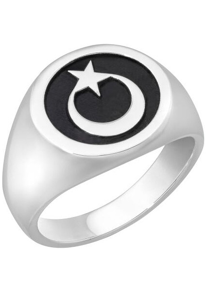 Teşkilat Dizisi Lisanslı Türkün Gücü Yüzüğü (Üçüncü Sezon Erkek 925 Ayar Gümüş Ay Yıldızlı) modelleri