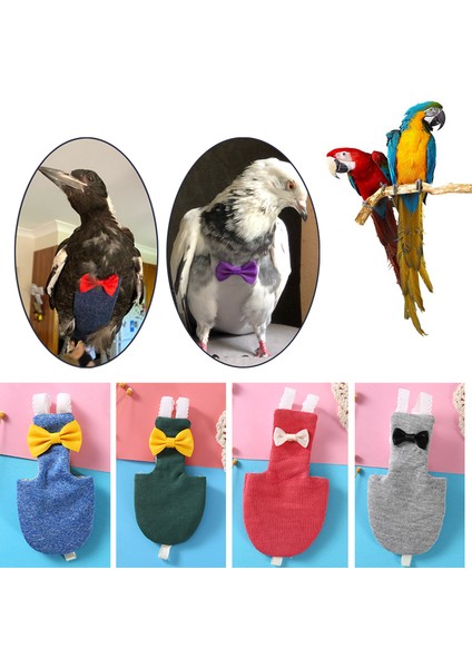 P10A455E Stili Xl Beden Muhabbet Kuşu, Muhabbet Dili, Muhabbet Kuşu Kıyafetleri Için Papağan Güvercin Bebek Bezi Uçuş Takımı - Orta Boy Kuşlar Için (Yurt Dışından)