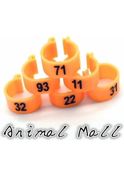 Turuncu Tarzı S Beden Kuş Malzemeleri Evcil Kuşlar Taşıyıcı Güvercin Papağan 10 Renkli Dijital Ayak Yüzüğü Bayonet Işaretleme Yüzüğü (Yurt Dışından)