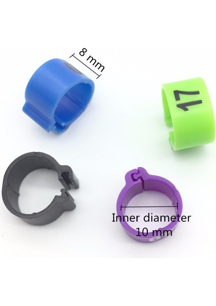 Turuncu Tarzı S Beden Kuş Malzemeleri Evcil Kuşlar Taşıyıcı Güvercin Papağan 10 Renkli Dijital Ayak Yüzüğü Bayonet Işaretleme Yüzüğü (Yurt Dışından) modelleri