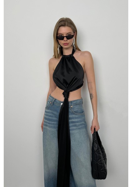 Önden Bağlamalı Saten Bluz fiyatları