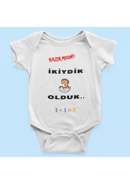 Ikiydik 3 Olduk Yazılı Hediyelik Baskılı Bebek Giyim Body Zıbın fırsatları