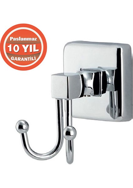 Çelik Banyo KU10-054 Paslanmaz Pirinç  Kumru Bornozluk Askılık