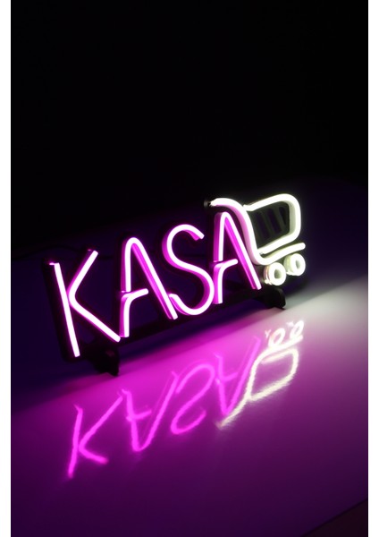 Kasa Neon LED / Desk Lambası / Ödeme Noktası Dekoratif Lamba / Işıklı Vezne / Ambians Işığı