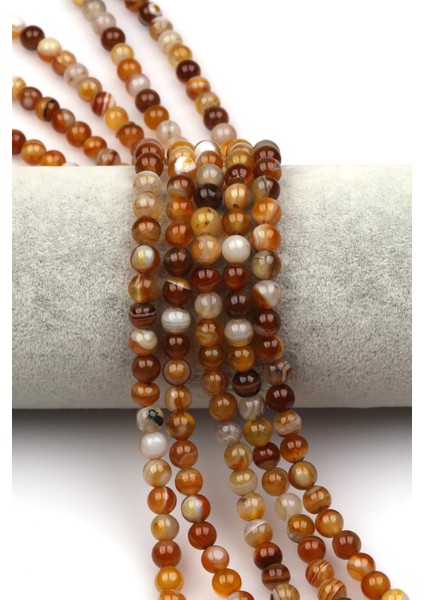 Madagaskar Akik Doğal Taş Dizi 6 mm Küre Kesim