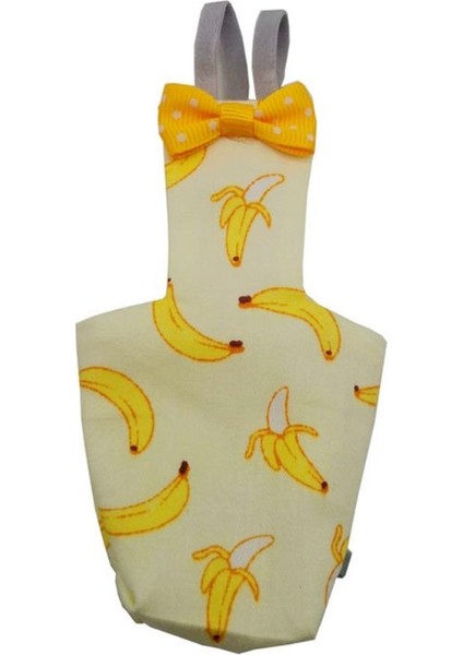 Muz Tarzı S Beden Evcil Kuş Uçuş Takımı Kıyafetleri Yıkanabilir Papağan Bebek Bezi Papyonlu Sevimli Renkli Meyve Çiçekli Muhabbet Kuşu Güvercin Küçük Orta Boy (Yurt Dışından)