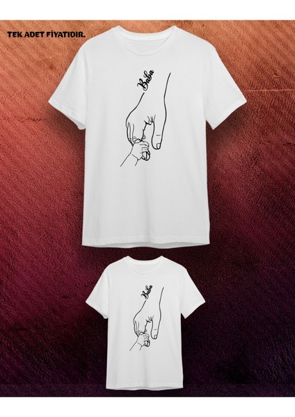 Anne Baba Çocuk Kombin Baskılı Pamuklu T-Shirt Tek Adet