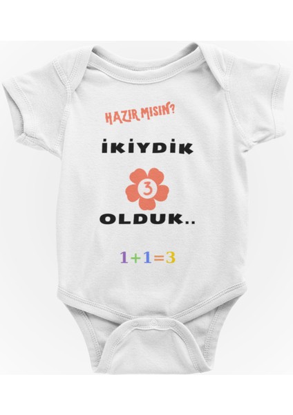 Ikiydik 3 Olduk 2 Yazılı Hediyelik Baskılı Bebek Giyim Body Zıbın fiyatları