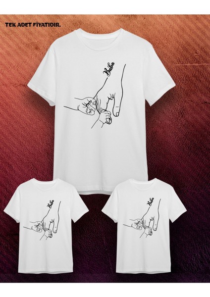Anne - Baba Çocuk Kombin Baskılı Pamuklu T-Shirt(Tek Adet Fiyatıdır Kombin Için Ekleme Yapınız)
