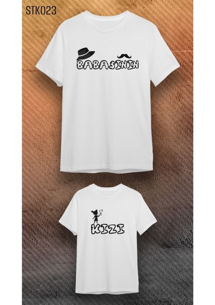 Baba Çocuk Babasının Kızı Baskılı Kombin T-Shirt ( Adet Fiyatıdır )