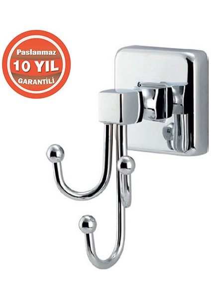 KU10-055 Paslanmaz Pirinç Kumru 3'lü Bornozluk Askılık
