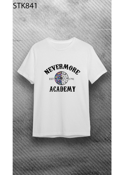Nevermore Özel Baskılı Beyaz T Shirt