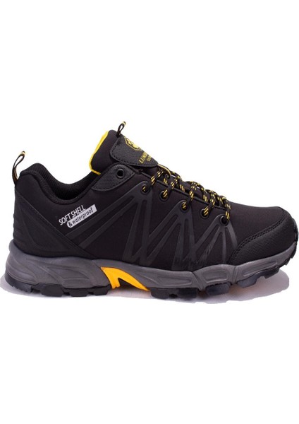 Shellbb Siyah Sarı Ortopedik Outdoor Waterproof Erkek Spor Ayakkabı