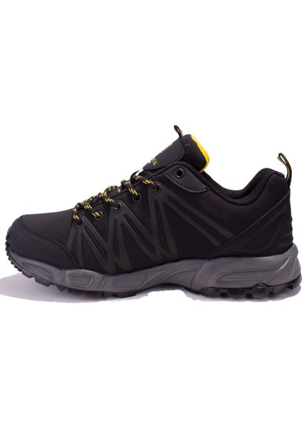 Shellbb Siyah Sarı Ortopedik Outdoor Waterproof Erkek Spor Ayakkabı
