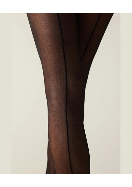 Intive Arkası Çizgili Nostalji 20 Den Siyah Külotlu Çorap fırsatları